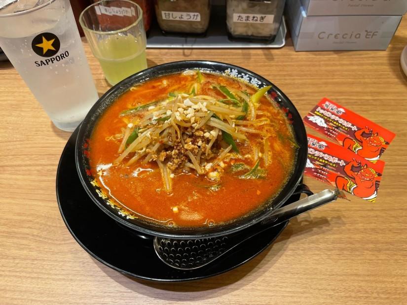 赤鬼ラーメン 激辛 1.64KM - 有楽家 西葛西店:東京都 | 辛メーター